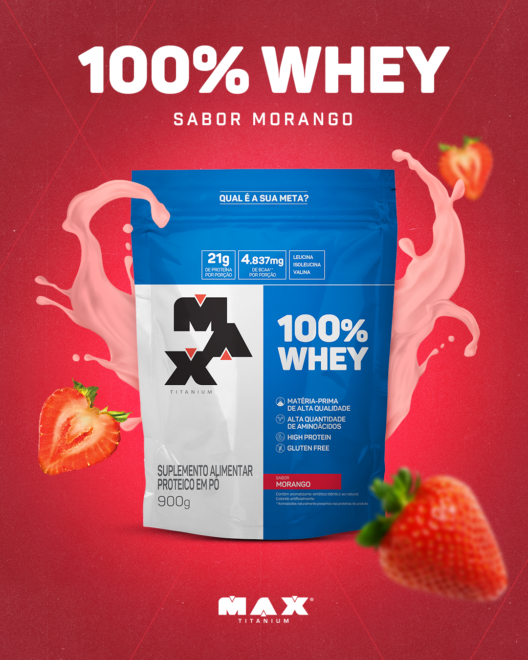 100% Whey Refil 900G