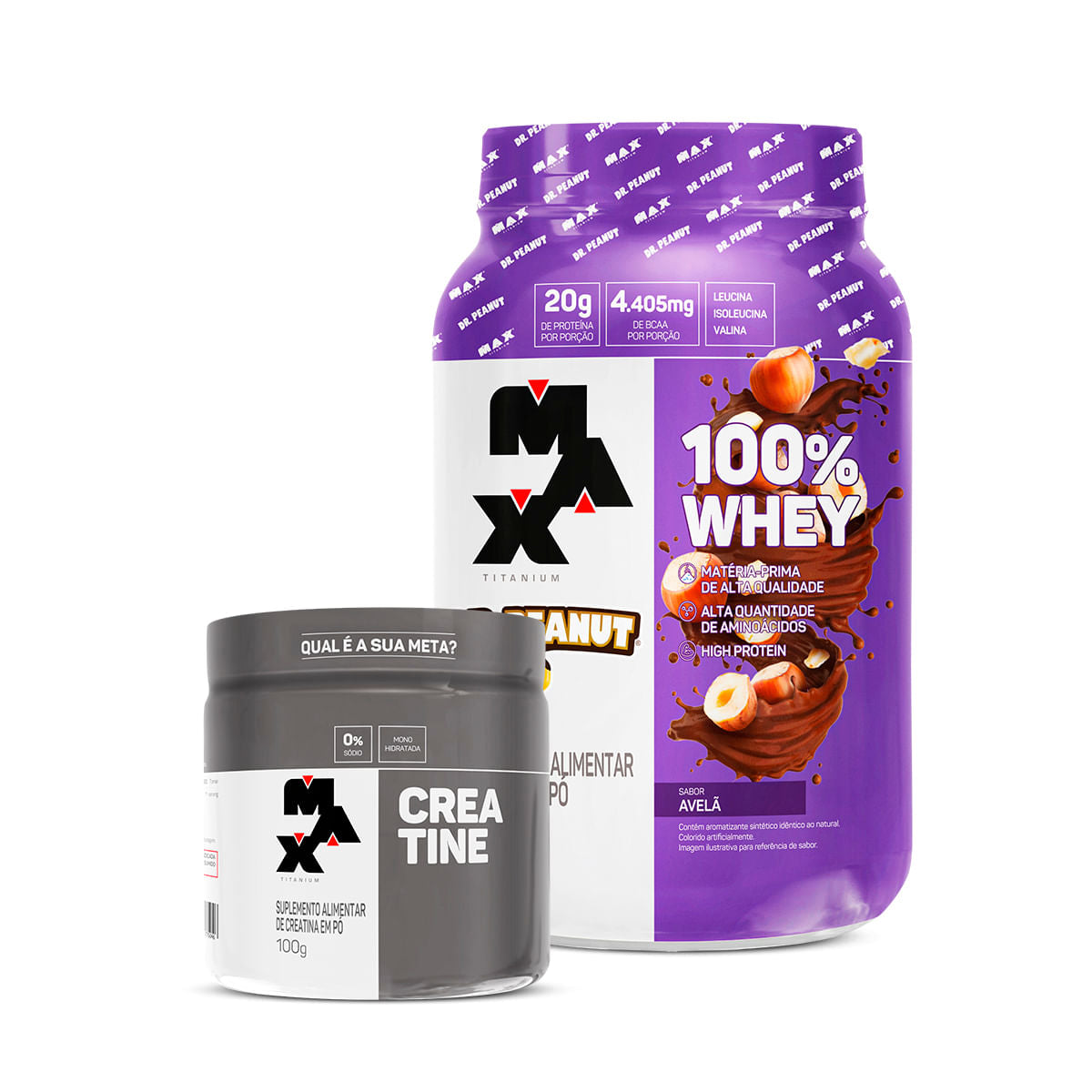 Kit 100% Whey Dr. Peanut + Creatina 100g