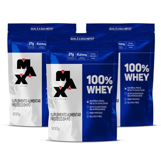 Pack 3x 100% Whey Refil 900G