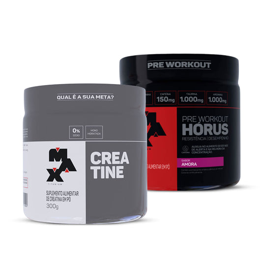 Kit Creatina 300g + Pré treino Hórus 300g